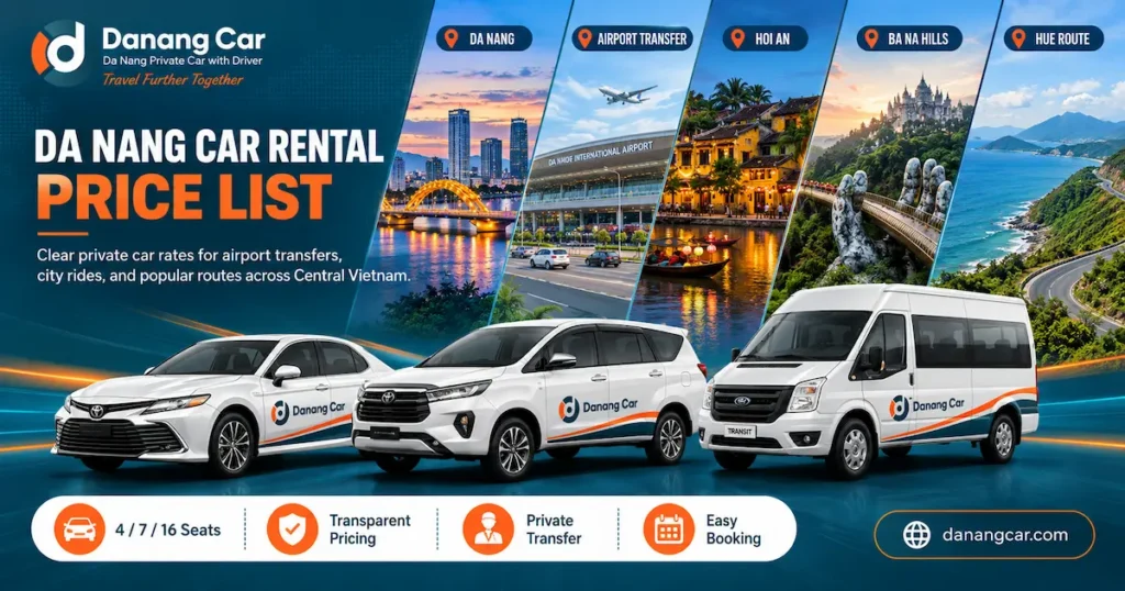 Da Nang Car Rental Price List